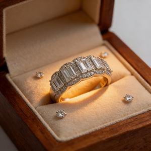 Anillo de Compromiso de Oro Sólido de 14K con Diamante Cultivado en Laboratorio, Calidad VVS-VS para Hombre y Mujer, Certificado IG para Fiestas - Product Image 4