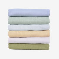 Lot de 6 couvertures d'emmaillotage d'hiver respirantes et douces en mousseline à imprimé animal 500TC 38x40 pouces pour nouveau-né