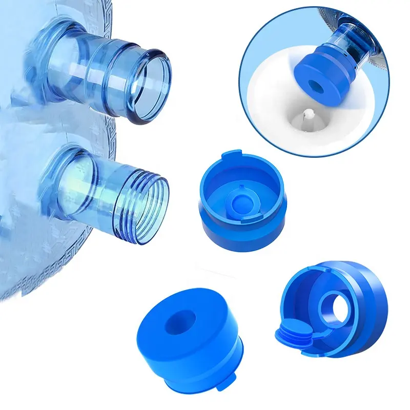 Tutup pengganti silikon Grade makanan yang dapat dipakai ulang untuk botol air dan dispenser air atasan mahkota/sekrup/standar 55mm