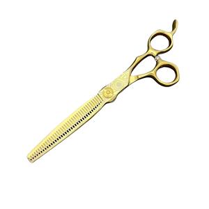 Ciseaux à effiler en acier Damas doré de 7 pouces pour droitiers, pour coiffeurs et barbiers - Product Image 4