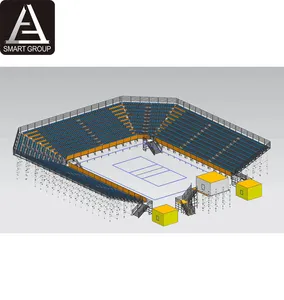 Tribuno smontabile del metallo dello stadio del gradinato dello strato dell'impalcatura di evento sportivo di prova a pieno carico di TUV usato per il pubblico