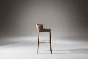 Taburete de <span class=keywords><strong>Bar</strong></span> Italiano de Lujo, Silla de <span class=keywords><strong>Bar</strong></span> de Cuero de Silla de Montar, Taburete Alto Simple con Respaldo para Hotel, Silla de <span class=keywords><strong>Bar</strong></span> de Diseño - Product Image 3