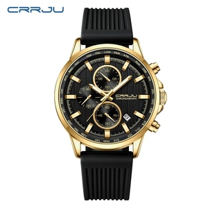 Reloj Crrju 2315 Popular para Chico, Cronómetro de Cuarzo con Correa de Silicona Impermeable, Reloj de Negocios Moderno Hecho en China - Product Image 6