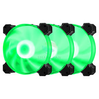 Refroidisseur de boîtier pour ordinateur de jeu, ventilateur avec lampe LED verte, 120mm