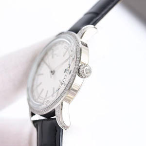 Montre mécanique ultra-fine élégante et classique sertie de diamants, modèle 2025, par un des meilleurs designers - Product Image 5