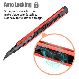 Foshio 18mm SK5 Blade Utility Retractable <b>Box</b> Cutter Custom Logo & Color Low MOQ <b>Heavy</b> <b>Duty</b> Plastic+Steel Craft Knives Artists - Product Image 4