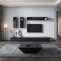 Table basse carrée italienne minimaliste + table TV ensemble de salon de haute qualité moderne maison salon table à thé meubles en gros