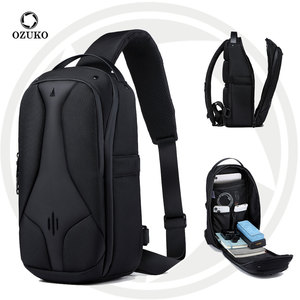 OZUKO 9735 Moda Masculina Outdoor Sling Saco Crossbody para Esportes Inteligentes Viagem Unisex Mensageiro Peito Fanny Pack Cintura Sacos - Product Image 1