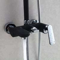 Laiton artistique 3 en 1 robinet de remplissage de baignoire pommeau de douche à main ensemble de robinet de douche de bain
