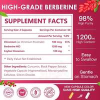 Compléments alimentaires à base de plantes Biocaro OEM Chlorhydrate de berbérine HCL Capsules de berbérine pour adultes Non destiné aux enfants ou aux femmes enceintes