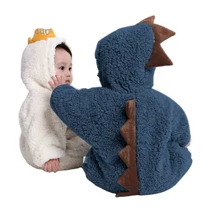 Baby rompers knit eco friendly kids romper zipper dinosaur sustainable baby onesie romper babi organic custom infant sleepsuit