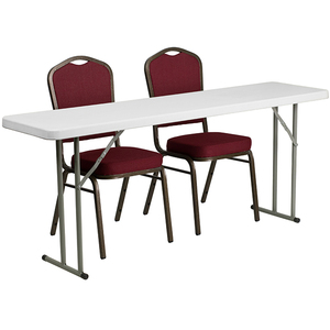 Table plastique pliable, 11 pièces, Table de conférence - Product Image 1