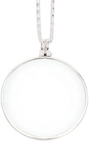 Lupa de cadena colgante para collar, lupa de bolsillo de lectura colgante, 5X