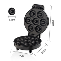 Vente chaude Petit Déjeuner Surface Antiadhésive 7 Trous Beignets Électrique Mini Donut Maker