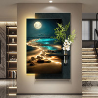 Lampe murale LED en pierre de grès Ocean Beach, bande lumineuse suspendue, peinture décorative pour hall d'entrée, couloir, décoration murale, décoration intérieure