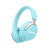 Earphone Nirkabel Over-Ear 2024 dengan Peredam Kebisingan Aktif, Layar Digital RGB, Macaron AKZ-23 untuk Ponsel Anak