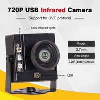 3306 Mini cámara de visión industrial USB 1080P OV2710 con 2,7mm 120 grados HD IR940 visión nocturna infrarroja para videoconferencias