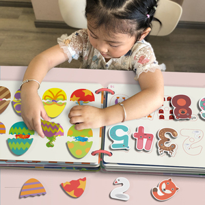 Montessori livre occupé Puzzle jeux assortis bricolage <span class=keywords><strong>apprentissage</strong></span> sensoriel Alphabet autocollant livres jouets éducatifs pour enfants garçons filles - Product Image 5