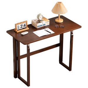 Solid wood folding table, no installation required, simple and multifunctional home <b>desk</b>, <b>computer</b> <b>desk</b>, dormitory <b>desk</b>, - Product Image 5