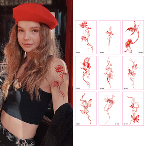 Nuevo diseño pequeño fresco impermeable Rosa tatuaje pegatinas <span class=keywords><strong>para</strong></span> <span class=keywords><strong>hombres</strong></span> y mujeres Aplicación de cuerpo temporal Sexy - Product Image 2