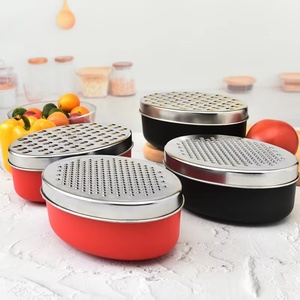 Multifunction Kitchen Grade Hand Manual Stainless Steel Cheese Grater Box Grater With Storage Container - Product Image 6