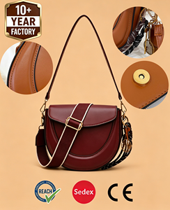 Sac bandoulière portable en cuir PU personnalisé ZP5981 pour jeunes femmes – Classique et tendance avec fermeture éclair - Product Image 2