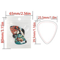 6 plectres de guitare en celluloïd colorés, plectres personnalisés pour guitares acoustiques et électriques, coffret cadeau