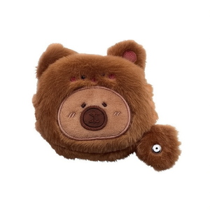 Portamonete in finta pelliccia di animali ZiZi 12x13cm, portachiavi in peluche per bambine e ragazze - Product Image 2