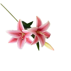 Fleurs artificielles en forme de lys imprimées en 3D, branche unique, haute simulation, décoration de mariage - Product Image 5