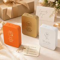 Boîte cadeau en fer blanc recyclable pour le rangement des fournitures d'artisanat, avec logo personnalisé, fournisseur d'usine en gros OEM
