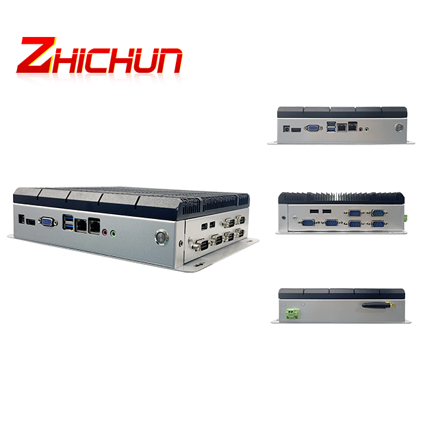Intel Core I7- 4th Embedded Mini PC CPU+ 4GB+ 64GB SSD 2LAN Linux VGA RS232/485 4G HD WIFI Fanless Industrial Embedded Box PC