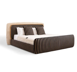 <span class=keywords><strong>Lit</strong></span> rembourré en tissu minimaliste de style italien avec couleurs mélangées et personnalisation de haute qualité - Product Image 3