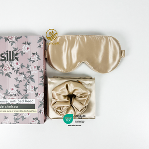 Heißbegehrte Geschenksets Luxus-Geschenkset aus Seide mit Kissenbezug und Augenmaske in einer Box - Product Image 5