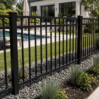 Modular Easy Install High Style Aluminum Residential Lawn Fence Outdoor Hot Dipped Galvanized Black Privacy Pool Fencing Trellis