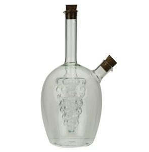 Venta al por mayor de vidrio transparente a prueba de fugas de doble capa bote de aceite de salsa de soja botella de vinagre <span class=keywords><strong>con</strong></span> juegos de difusor de caña - Product Image 1