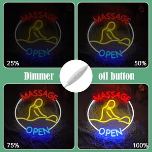 <b>Massage</b> Open Letreros Neon LED indoor hanging ambient light shop sign wall decoration light entrance indicator light 5V 12V - Product Image 3