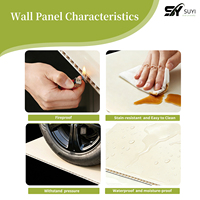 Panneau mural en PVC moderne 300 mm léger, emboîtable, ignifuge, imperméable, décoratif pour la décoration des hôpitaux et des bureaux