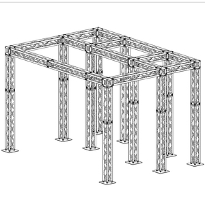 Chất lượng hàng đầu 290mm Nhôm giàn cấu trúc tổ chức sự kiện ngoài trời trong nhà NHÔM VUÔNG DJ Chiếu sáng Spigot Giàn - Product Image 6