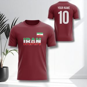 Maglia da Calcio dell'Iran Rossa Bianca Verde, Jersey per Tifosi Personalizzabile con Nome e Numero 10 - Product Image 1
