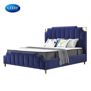 Juego <span class=keywords><strong>de</strong></span> cama king <span class=keywords><strong>de</strong></span> terciopelo nórdico <span class=keywords><strong>de</strong></span> lujo, tapizado, suave, para cama Queen, muebles <span class=keywords><strong>de</strong></span> cama, 1 fábrica - Product Image 1