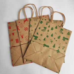 New Christmas Paper Red Bag With Ribbon Candy Gift Bags Wrapping Chocolate Desserts <b>Snack</b> Spring Festival Suppily - Product Image 6
