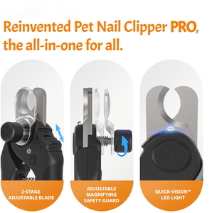 Nouvelle conception 2-en-1 Coupe-ongles et lime pour chiens et chats avec lumière, protection de sécurité améliorée, lame tranchante pour une coupe sans douleur et silencieuse - Product Image 4