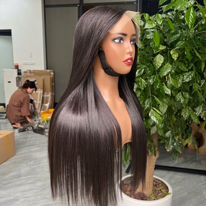 HD/Swiss Lace Front perruques de cheveux humains 7x7 taille S, M, L perruques droites d'os superbe 300g perruque avant de dentelle de noeuds blanchis sans colle - Product Image 1