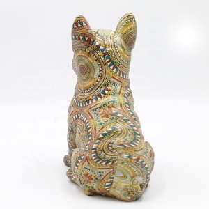 Jardin extérieur chien figurines décorations <span class=keywords><strong>bouledogue</strong></span> français, résine de fibre de verre coloré statue de <span class=keywords><strong>bouledogue</strong></span> % - Product Image 5