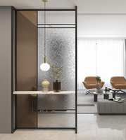 Paravent en métal avec cadre en acier inoxydable, bandes verticales, éclairage LED, cloison multifonctionnelle pour la décoration intérieure, usage domestique
