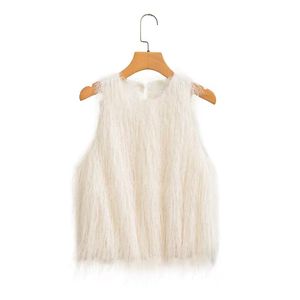 Nuevo Top Corto sin Mangas con Cuello Redondo, Abertura Trasera con Botones y Borlas para Otoño - Product Image 3