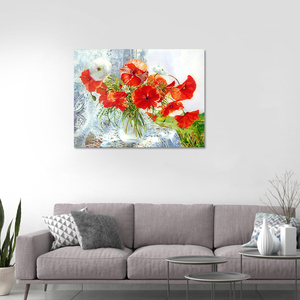 Kit de pintura al óleo de flores de estilo europeo enmarcado <span class=keywords><strong>en</strong></span> lienzo <span class=keywords><strong>para</strong></span> arte de pared <span class=keywords><strong>para</strong></span> adultos pintura DIY por números sujetos de <span class=keywords><strong>paisaje</strong></span> <span class=keywords><strong>tela</strong></span> impresa - Product Image 2