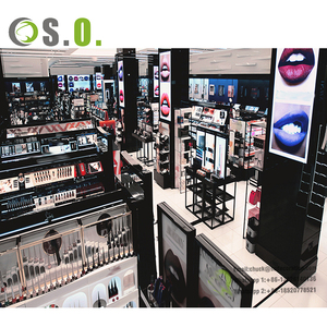 Présentoir de maquillage moderne Présentoir de cosmétiques pour centres commerciaux Chaîne de produits de beauté Magasin de cosmétiques fantaisie - Product Image 1
