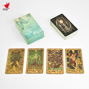<span class=keywords><strong>Baraja</strong></span> de cartas de Tarot Melanated Vintage de lujo con estampado tradicional personalizado, <span class=keywords><strong>baraja</strong></span> de cartas de Tarot Premium con juego de guía - Product Image 2