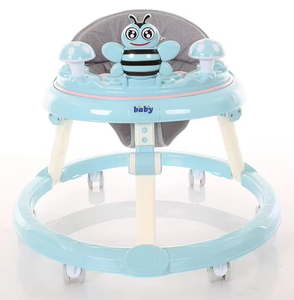 Andador para Bebé Portátil con Diseño de Abeja y Bandeja Musical Desmontable / Andador para Bebé con Asiento Acolchado Ajustable y Cómodo - Product Image 6